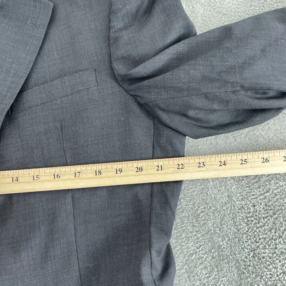 Jos. A. Bank Mens Wool Suit Jacket 44L Classic Fit Charcoal Gray Two-Button Blaz